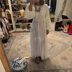 Aqua Bendita/ Zimmermann look Elegant White Maxi Beautiful Dress 🏖️ medium NWT